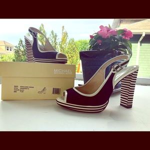 Michael Michael Kors Sofia sling back sandals.